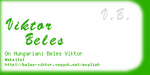 viktor beles business card